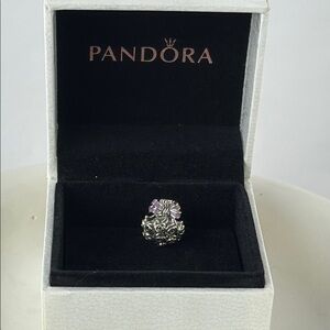 Pandora Silver and Purple Intricate Charm